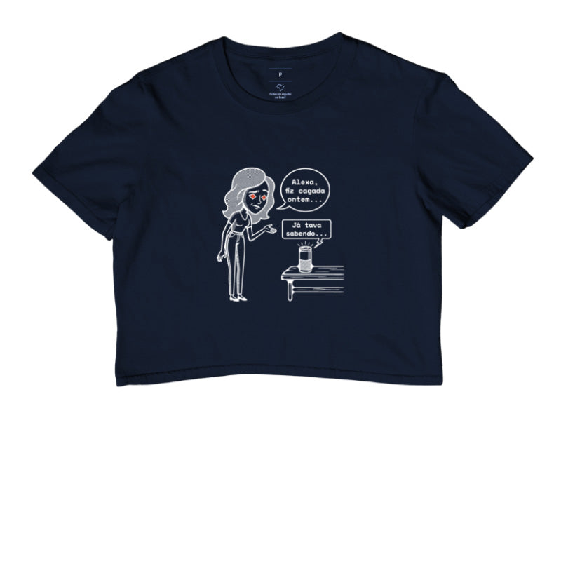 Cropped Azul - Confissão Virtual | Exallaxe