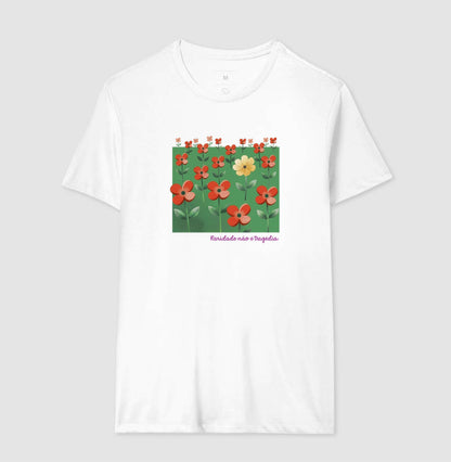 Camiseta Branca Unissex - Padrão Sincopático | Exallaxe