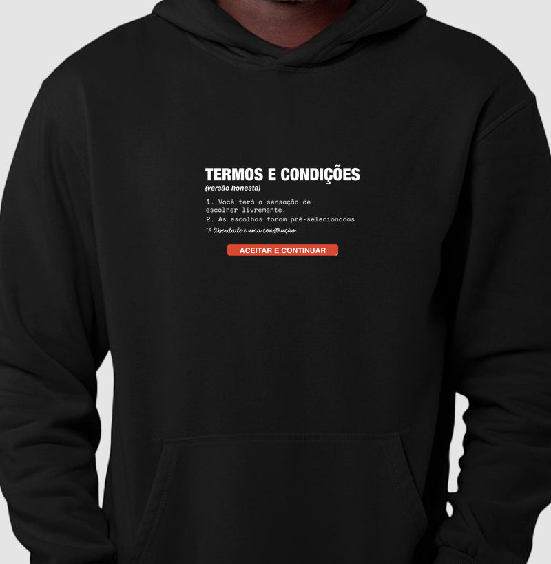 Moletom Hoodie Preto Unissex - Default Honesto | Exallaxe