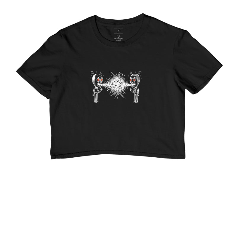 Cropped Preto - Eloquência Muda | Exallaxe