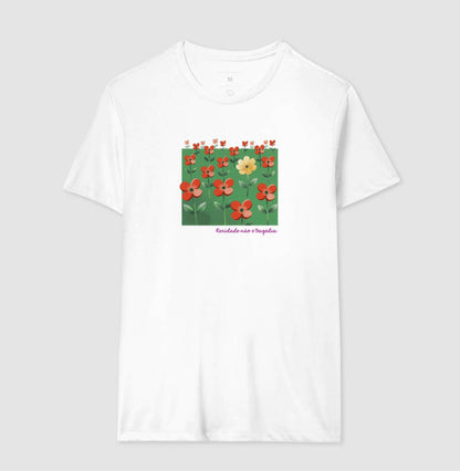 Camiseta Branca Unissex - Padrão Sincopático
