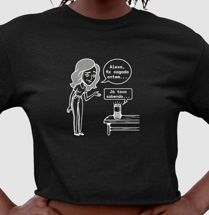 Cropped Preto - Confissão Virtual | Exallaxe