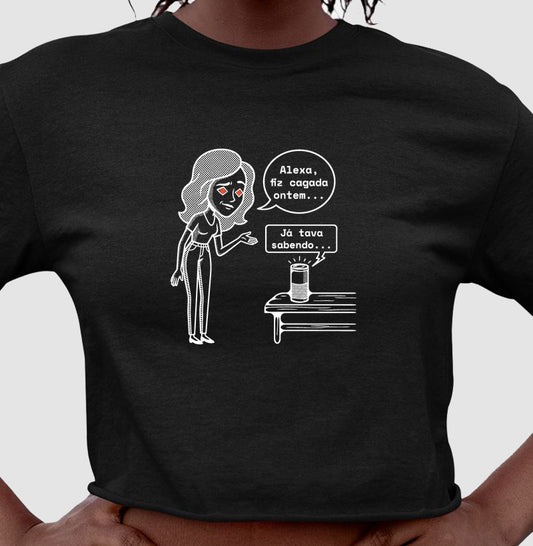 Cropped Preto - Confissão Virtual | Exallaxe