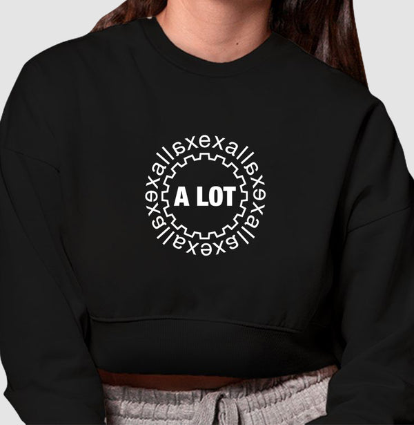 Moletom Cropped Preto - Escape In | Exallaxe