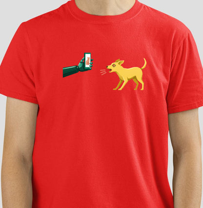Camiseta Vermelha Unissex - Pixel Instinto | Exallaxe
