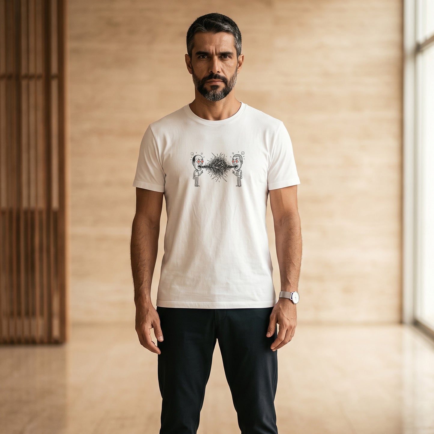 Camiseta Branca Unissex - Eloquência Muda