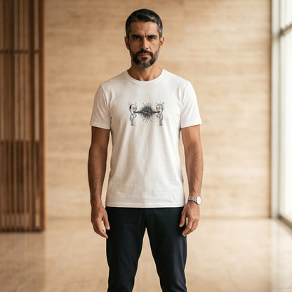 Camiseta Branca Unissex - Eloquência Muda