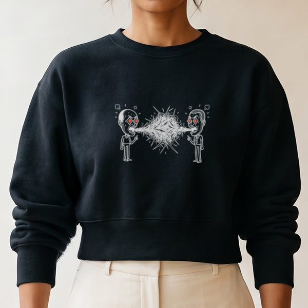 Moletom Cropped Preto - Eloquência Muda
