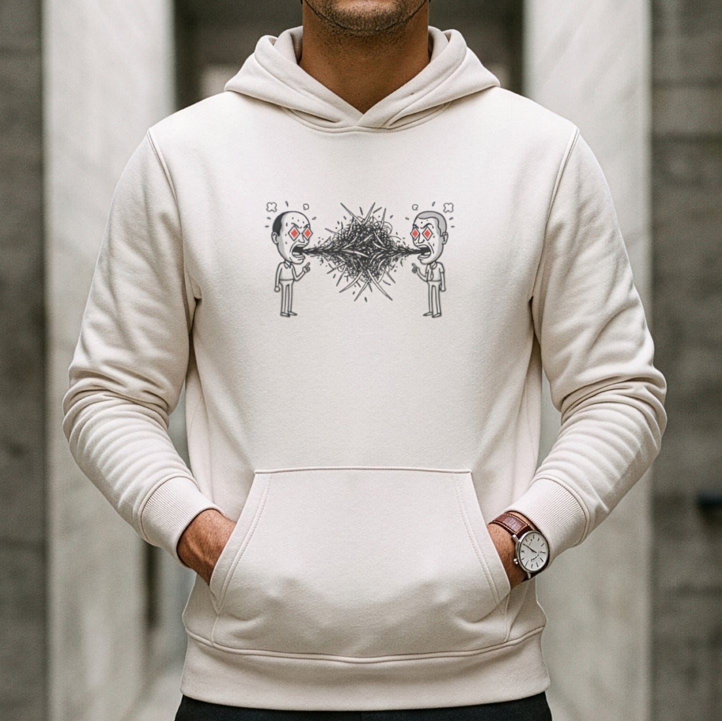 Moletom Hoodie Off-White Unissex - Eloquência Muda