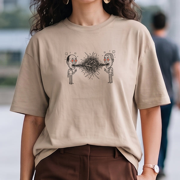 Camiseta Oversized Nude Unissex - Eloquência Muda