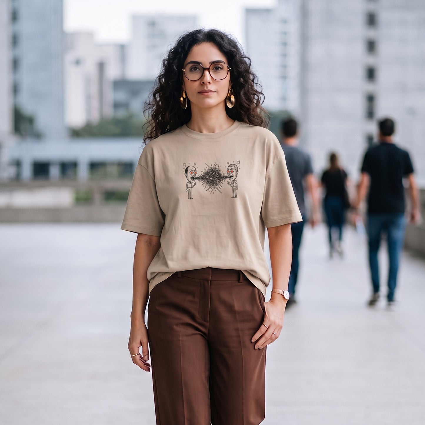 Camiseta Oversized Nude Unissex - Eloquência Muda
