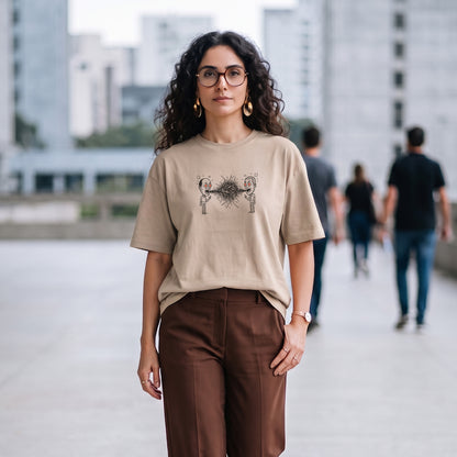 Camiseta Oversized Nude Unissex - Eloquência Muda