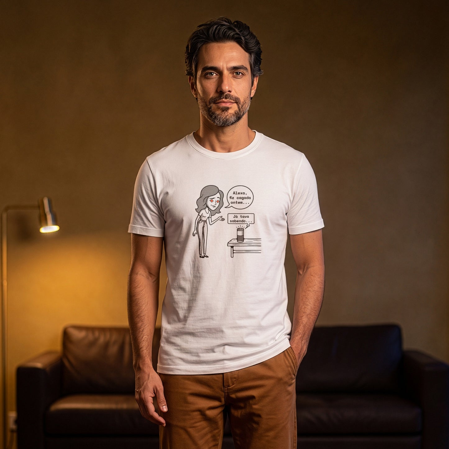 Camiseta Branca Unissex - Confissão Virtual