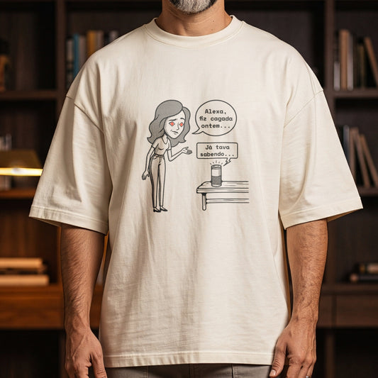 Camiseta Oversized Off-White Unissex - Confissão Virtual