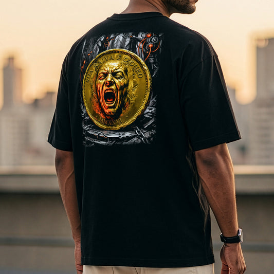 Camiseta Oversized Preta Unissex - Rot Cashflow