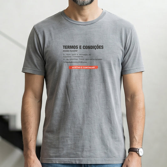 Camiseta Cinza Unissex - Default Honesto