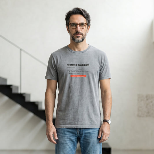 Camiseta Cinza Unissex - Default Honesto