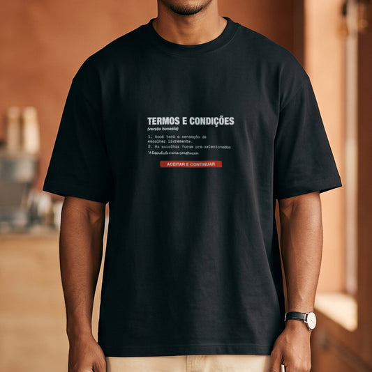 Camiseta Oversized Preta Unissex - Default Honesto