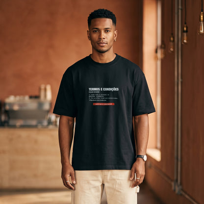 Camiseta Oversized Preta Unissex - Default Honesto