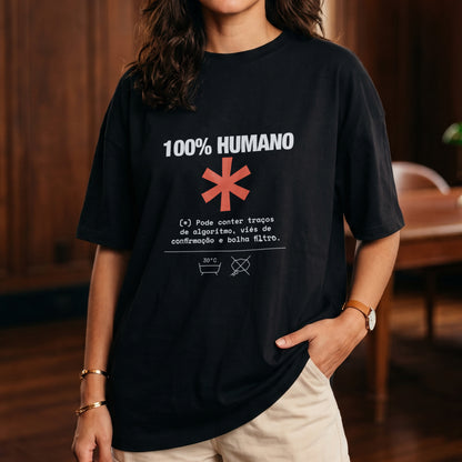 Camiseta Oversized Preta Unissex - Decomposition Label
