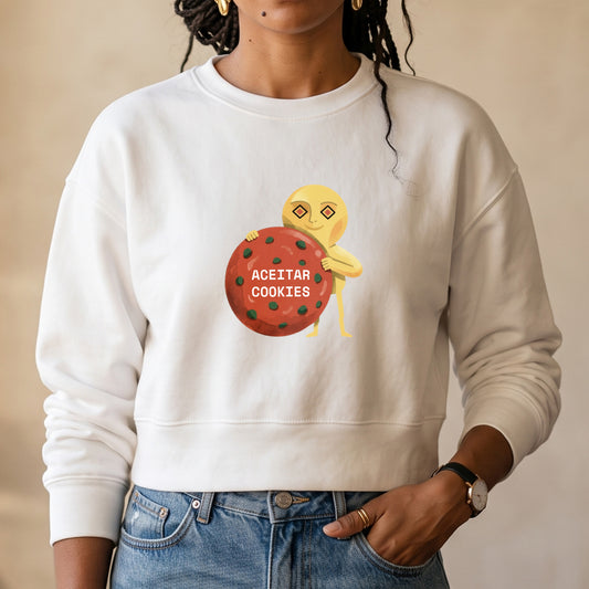 Moletom Cropped Branco - Candy Click
