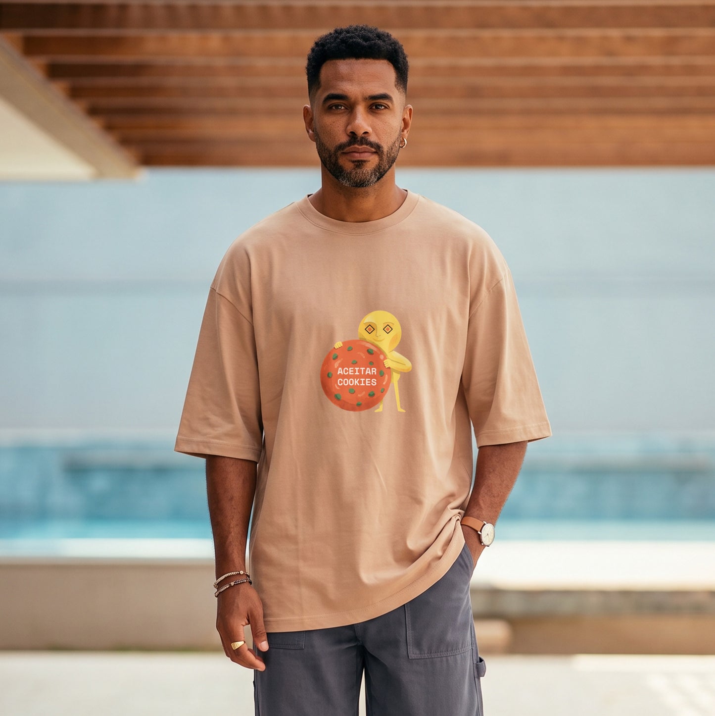 Camiseta Oversized Nude Unissex - Candy Click