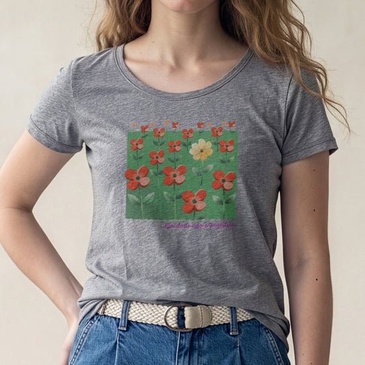 Camiseta Cinza Feminina - Padrão Sincopático