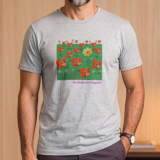 Camiseta Cinza Unissex - Padrão Sincopático