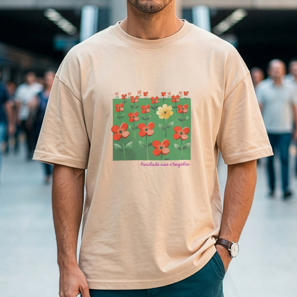 Camiseta Oversized Nude Unissex - Padrão Sincopático