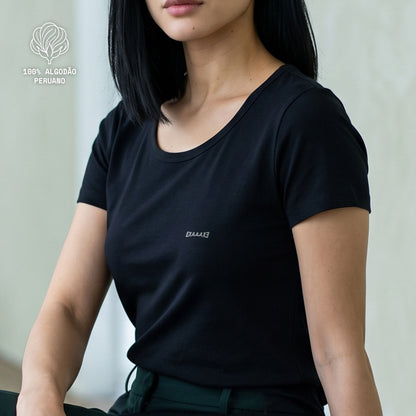 Camiseta Preta PIMA Feminina - Anonymous Manifest
