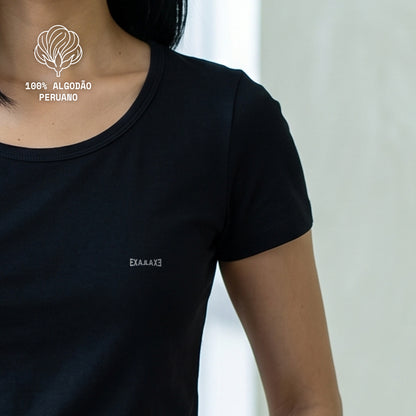 Camiseta Preta PIMA Feminina - Anonymous Manifest