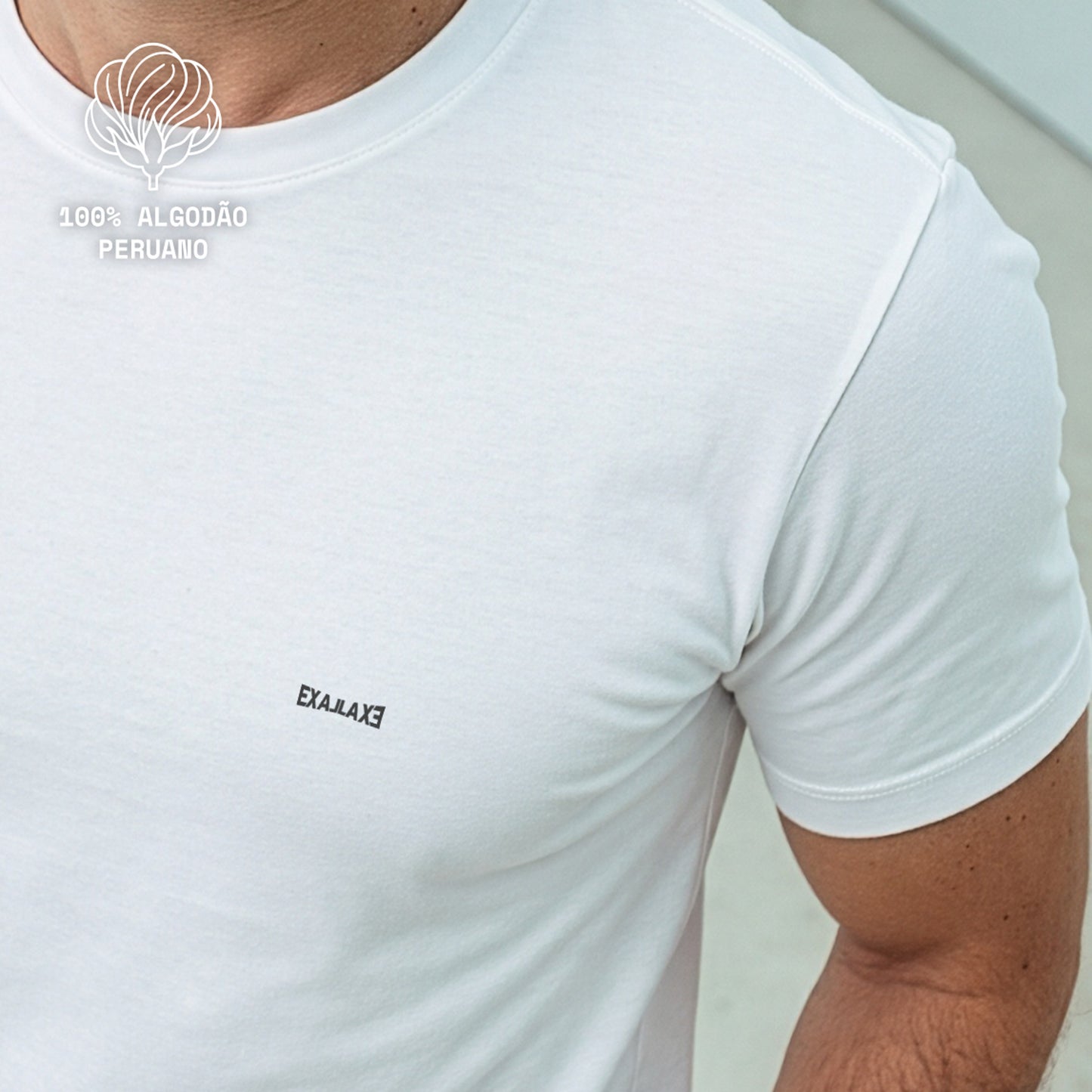 Camiseta Branca PIMA Unissex - Anonymous Manifest