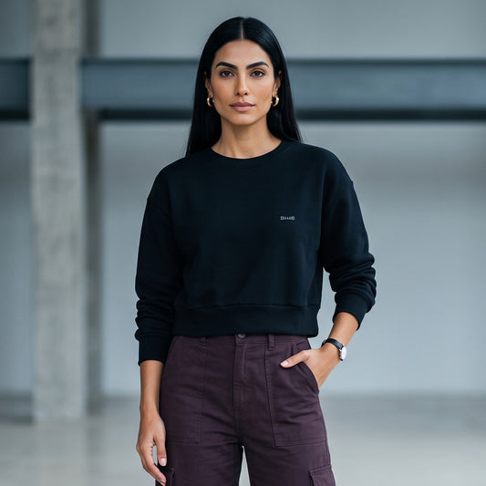 Moletom Cropped Preto - Anonymous Manifest