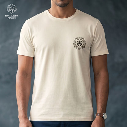 Camiseta Marfim PIMA Unissex - Escape In