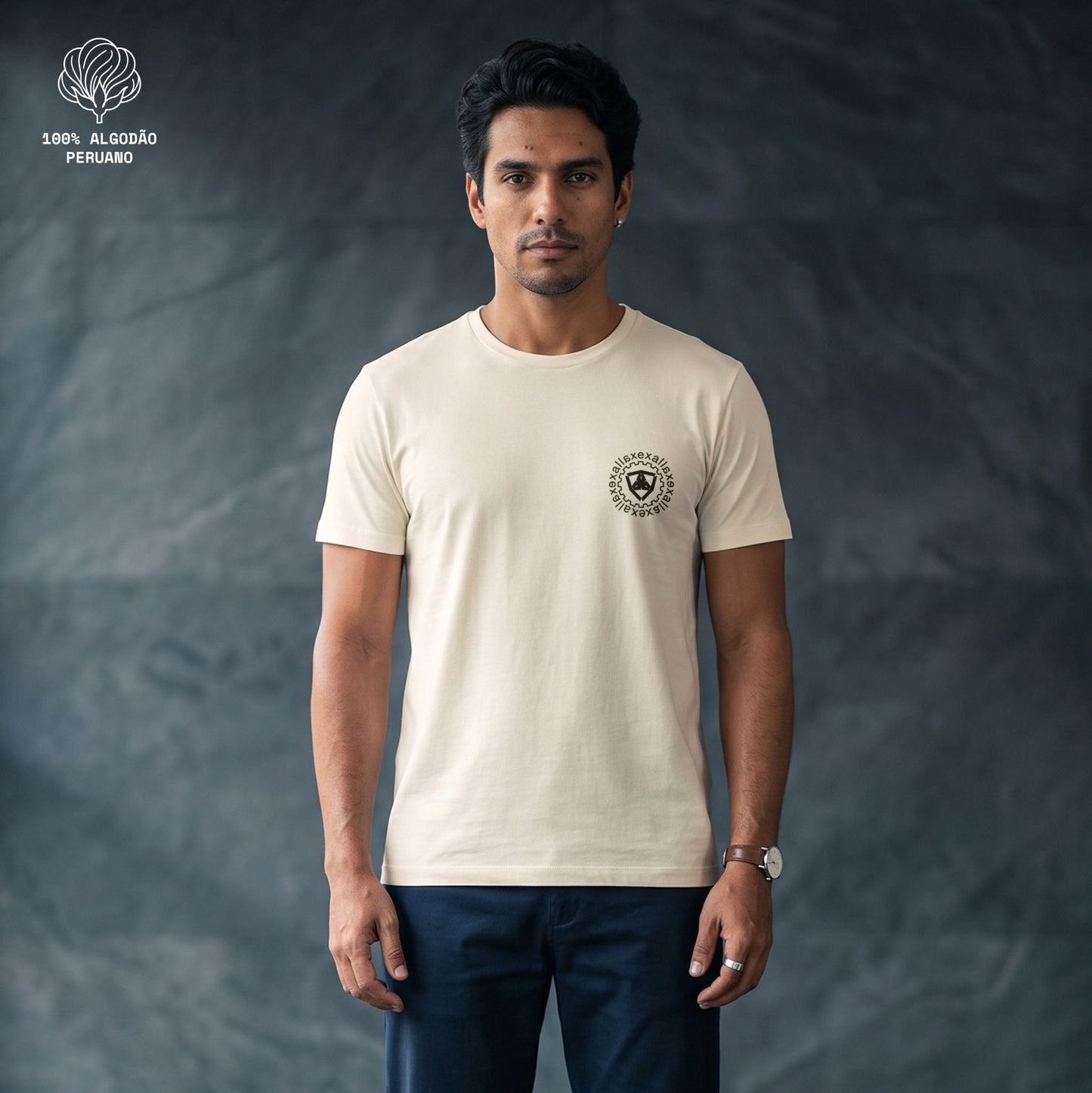 Camiseta Marfim PIMA Unissex - Escape In