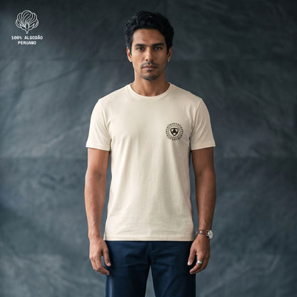 Camiseta Marfim PIMA Unissex - Escape In