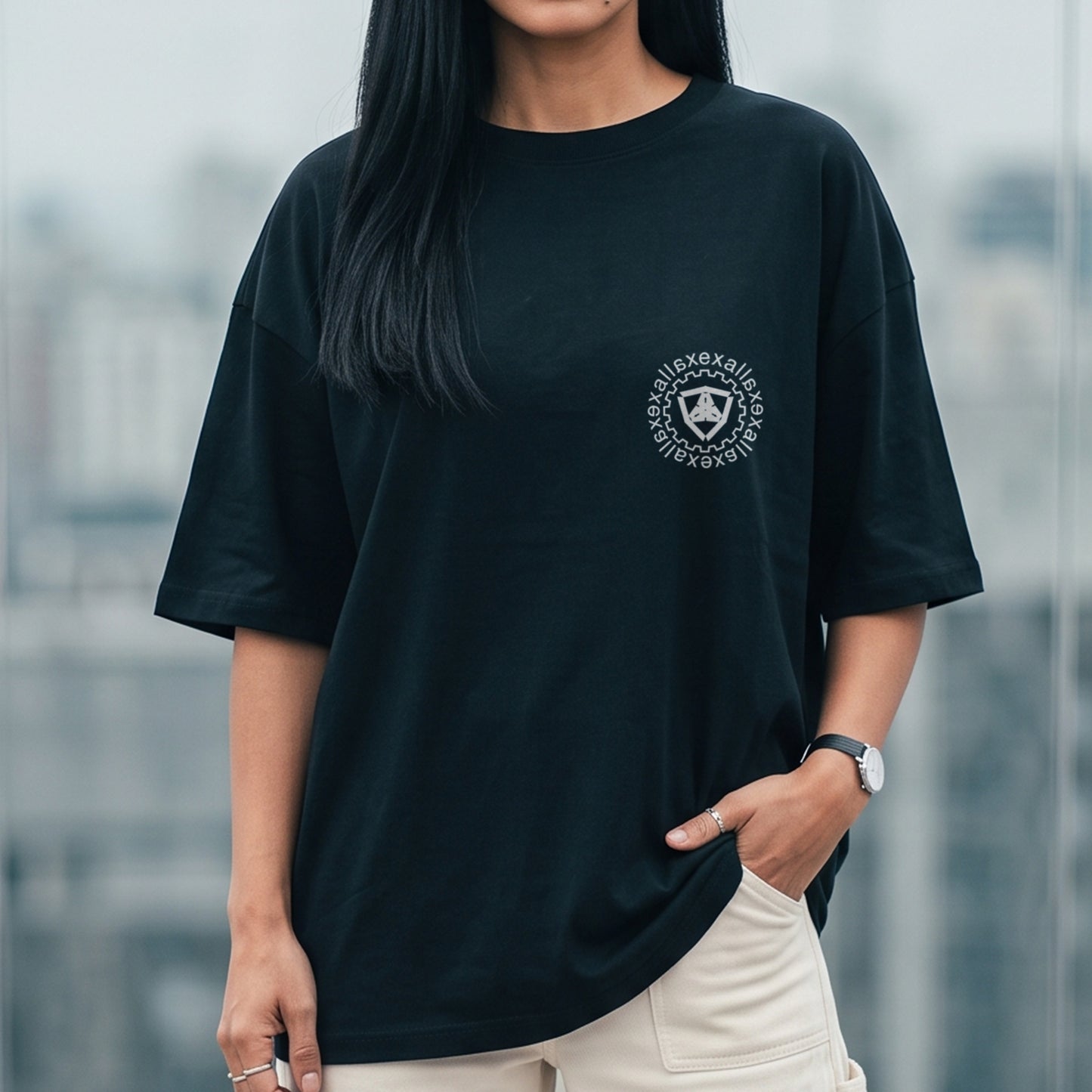 Camiseta Oversized Preta Unissex - Escape In