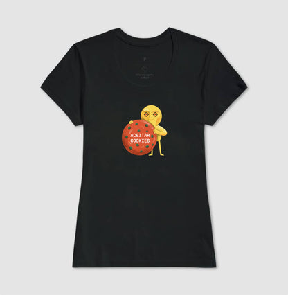 Camiseta Baby Look Preta - Candy Click | Exallaxe