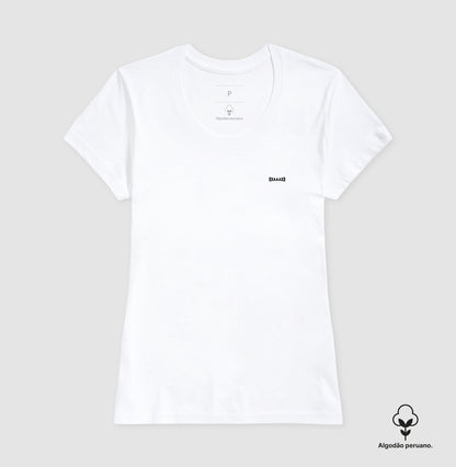 Camiseta Branca PIMA Baby Look - Anonymous Manifest | Exallaxe
