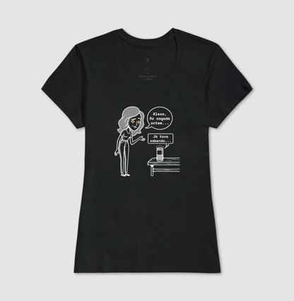 Camiseta Preta Feminina - Confissão Virtual