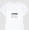 Camiseta Baby Look Branca - Indução Soberana | Exallaxe