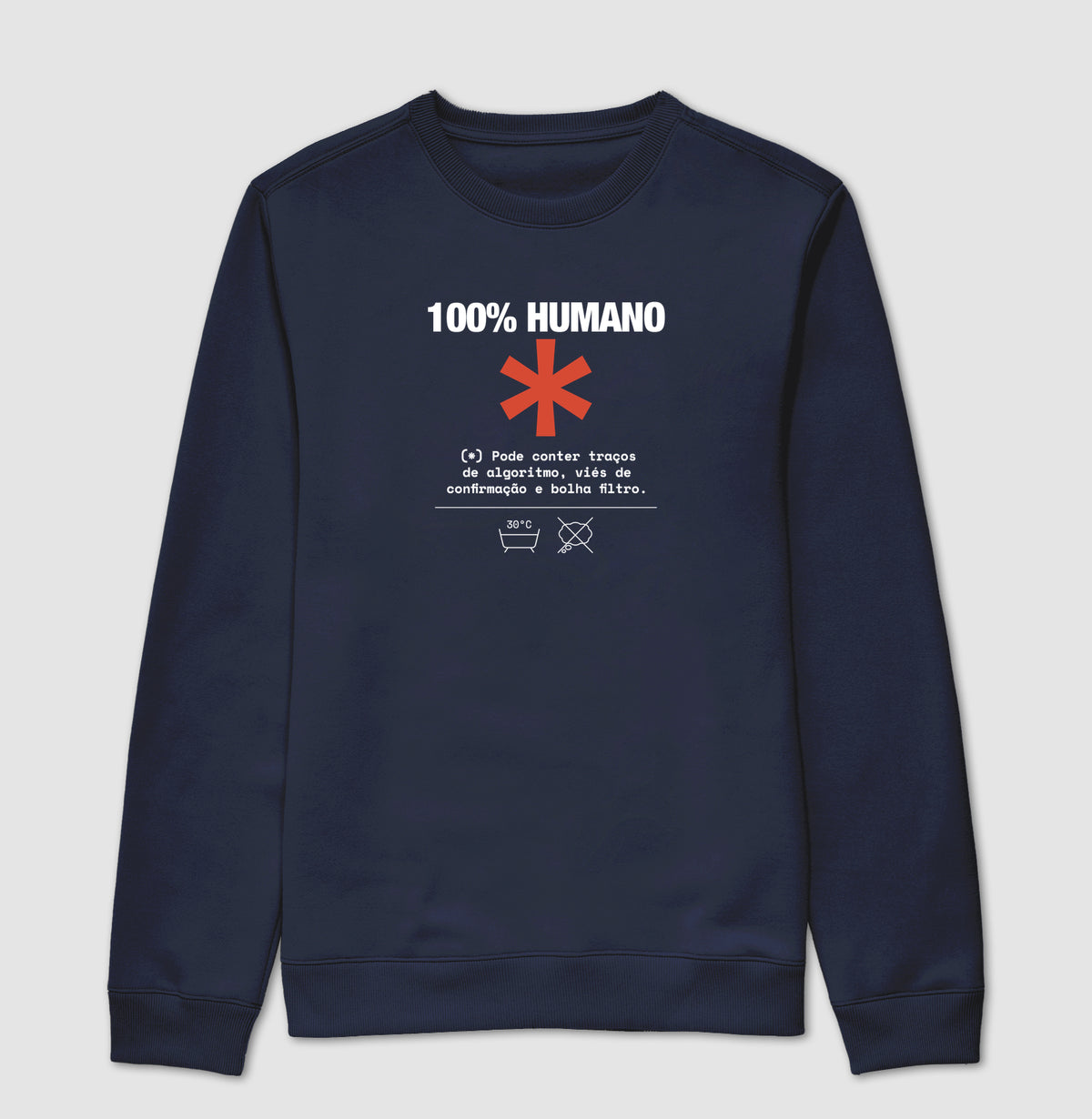Suéter Moletom Azul Marinho Unissex - Decomposition Label | Exallaxe