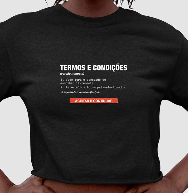 Cropped Preto - Default Honesto | Exallaxe