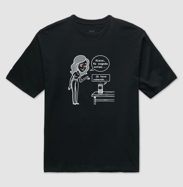 Camiseta Oversized Preta Unissex - Confissão Virtual