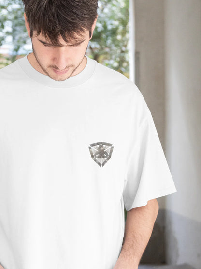 Camiseta Oversized Branca Unissex - Dav-A.I. | Exallaxe