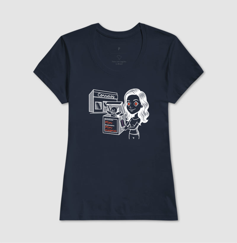 Camiseta Baby Look Azul - Destinatário Importador | Exallaxe