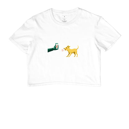 Cropped Branco - Pixel Instinto | Exallaxe