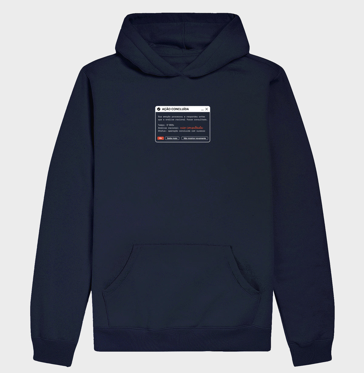 Moletom Hoodie Azul Marinho Unissex - Indução Soberana | Exallaxe