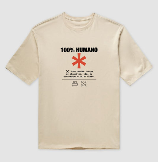 Camiseta Oversized Nude Unissex - Decomposition Label | Exallaxe