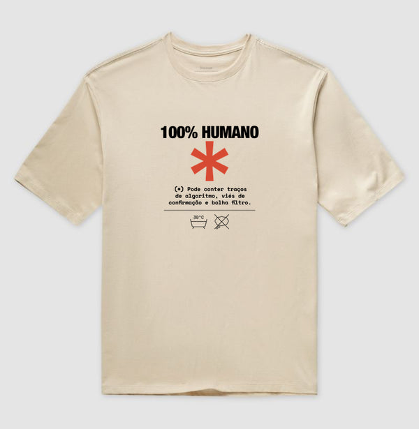 Camiseta Oversized Nude Unissex - Decomposition Label | Exallaxe